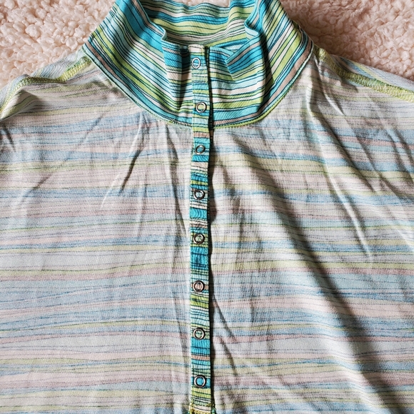 Cutter & Buck polo golf tee shirt mock neck polo jersey size small convertible - Picture 4 of 6